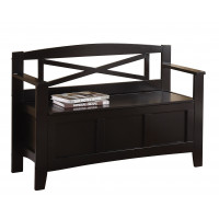 OSP Home Furnishings MET42-BK Metro Entry Way Bench with Black finish